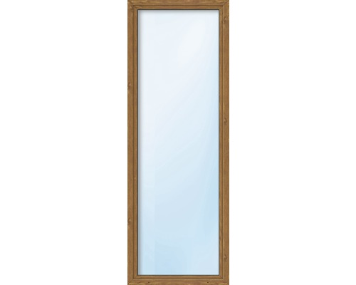 Kunststofffenster 1-flg. ESG ARON Basic weiß/golden oak 650x1700 mm DIN Links