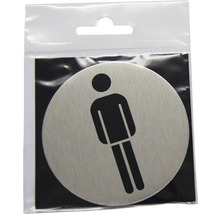 Herren-WC-Symbol aus Edelstahl