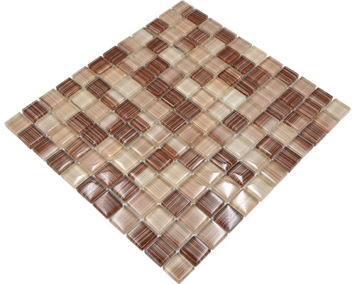 Quadratische Mosaikfliese aus Glas