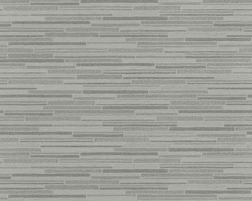 Vliestapete 7097-14 Best of Wood'n Stone Stein-Optik grau schwarz Fliesenmuster mit horizontalen, rechteckigen Elementen