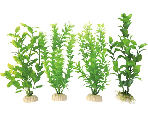Kunststoff-Wasserpflanzen Standard Medium 26 cm 4 Stück grün