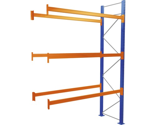 Palettenregal Anbauregal mit 4 Ebenen 1 Feld 270 cm für Paletten bis 730 kg Tragkraft 8390 kg