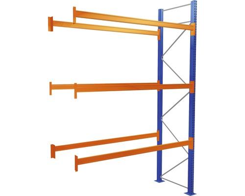 Palettenregal Anbauregal mit 4 Ebenen 1 Feld 2700 mm für Paletten bis 1060 kg Tragkraft 11470 kg