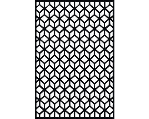 Sichtschutz- und Wanddekoelement Cubism Kunststoff 180 x 120 cm, schwarz-0