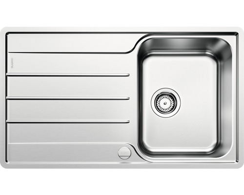 Spüle aus Edelstahl mit Abtropffläche