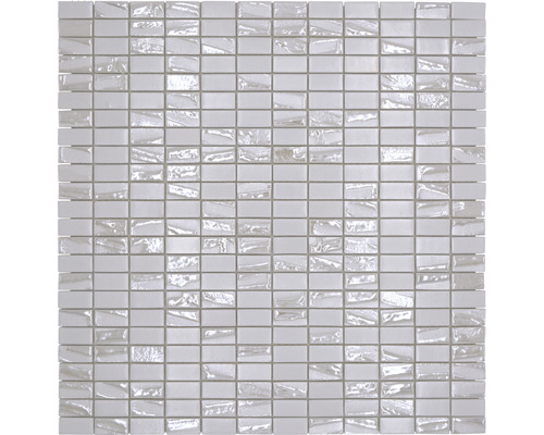 Glasmosaik Julia 01 31,5x31,7 cm mix weiß