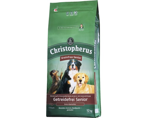 Hundefutter trocken, Allco Christopherus Getreidefrei Senior Ente & Kartoffel 12 kg