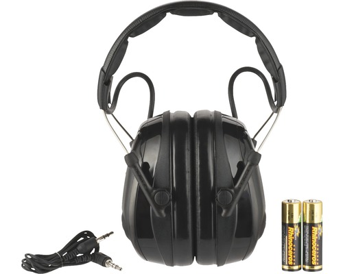Gehörschutzkopfhörer mit Audiokabel und Batterien
