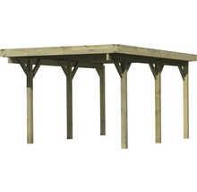 Holzcarport mit sechs Stützen