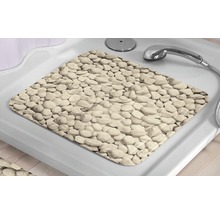 Quadratische Badewannenmatte mit Steinmuster in einer Badewanne