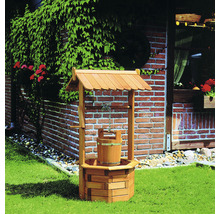 Zierbrunnen „Nürnberg“ aus Holz imprägniert 59 x 53 x 109 cm honigfarben-thumb-0