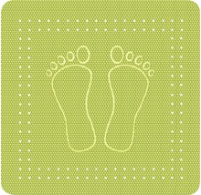 Badewannenmatte mit Fußabdruckmuster