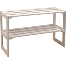 Schuhregal Fichte 800x300x510 mm 2 Böden Tragkraft 50 kg-thumb-0