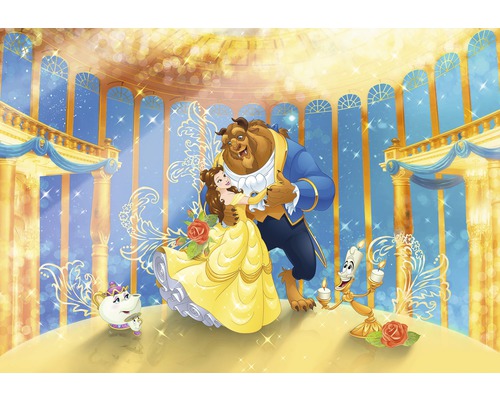 Fototapete Papier 8-4022 Disney Edition 4 Beauty and the Beast 8-tlg.368 x 254 cm Szene aus Die Schöne und das Biest mit Belle und dem Biest beim Tanzen