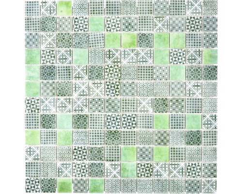 Quadratische Mosaikfliese mit Mustern