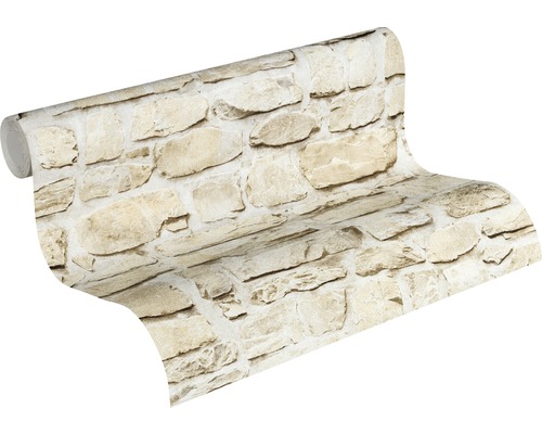 Tapetenrolle mit Steinwandmuster