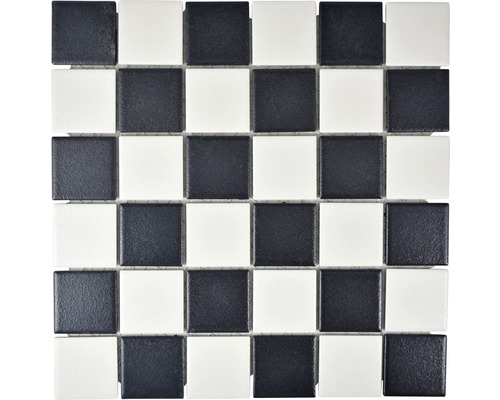 Keramikmosaik SAT 348 30x30 cm schwarz/weiß