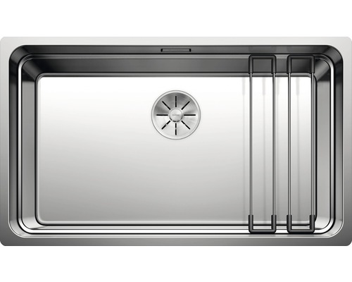 Spüle aus Edelstahl mit Abtropfgestell