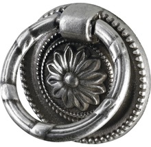 Möbelknopf mit Ring und Blumenmuster