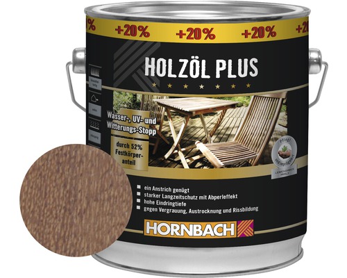 HORNBACH Holzöl Plus bangkirai 3 l (20 % Gratis!)