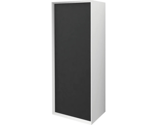 Hängeschrank Baden Haus Bellagio Breite 40 cm Graphit Matt weiß fertig montiert Weißer Küchenschrank mit schwarzer Tür