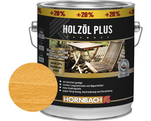 HORNBACH Holzöl Plus Lärche 3 l (20 % Gratis!)