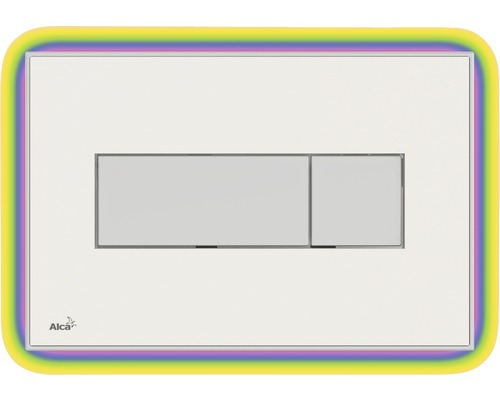 Betätigungsplatte Alca Komfort Platte weiß glänzend / Taster chrom glänzend M1470-AEZ114