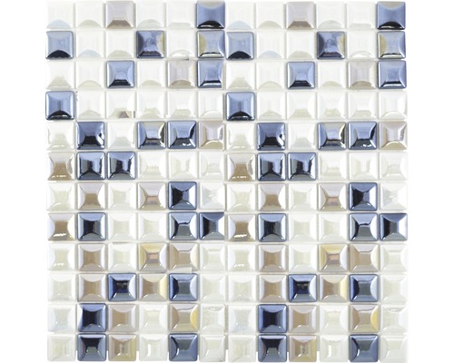 Quadratische Mosaikfliese mit glänzender Oberfläche