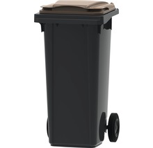 Mülltonne 2-Rad 120l grau/braun
