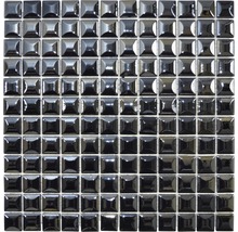 Glasmosaik Sandy 28 31,5x31,5 cm schwarz