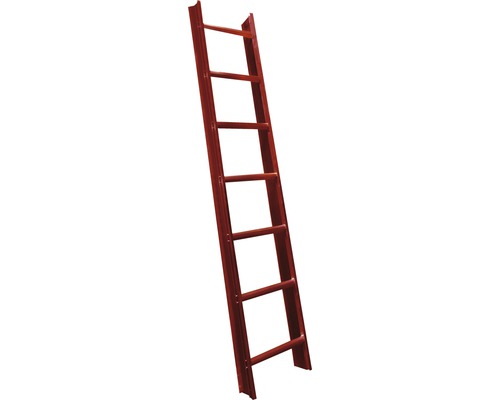 Dachleiter Aluminium oxidrot 7 Sprossen H = 2000 mm Stehleiter mit sechs Sprossen