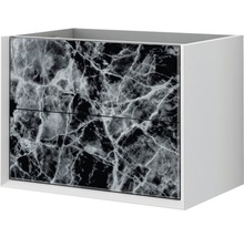 Waschtischunterschrank Baden Haus Bellagio BxHxT 70 x 51 cm x 46 cm Frontfarbe schwarz glanz 54867