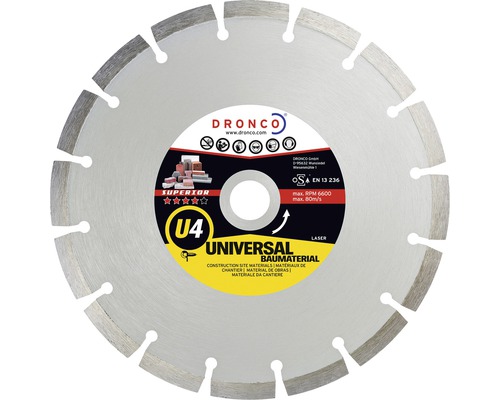 Diamanttrennscheibe Dronco Superior U4 Ø 180x22,23 mm Diamanttrennscheibe Dronco Superior U4 Ø 180x22,23 mm