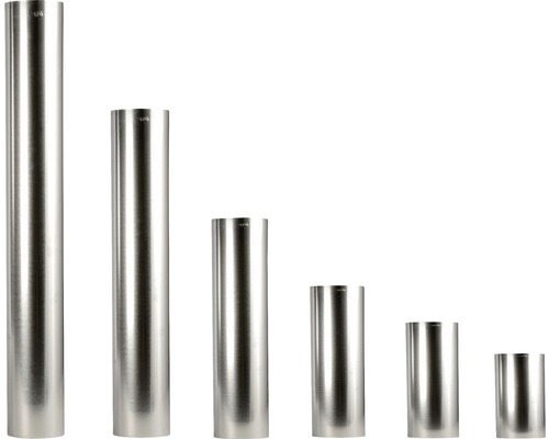 Ofenrohr Ø 110 mm 150 mm Stahlblech Verzinkt silber speziell für Gas Verschieden lange Edelstahlrohre im Set