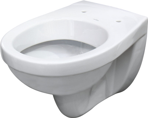 Cersanit Wand-WC Tiefspüler mit Spülrand weiß glänzend ohne WC-Sitz FS00010-OLO Wandhängendes WC aus Keramik
