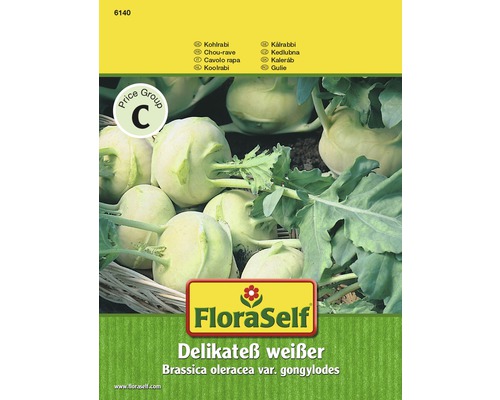 FloraSelf Kohlrabi Delikateß weißer Samenpackung