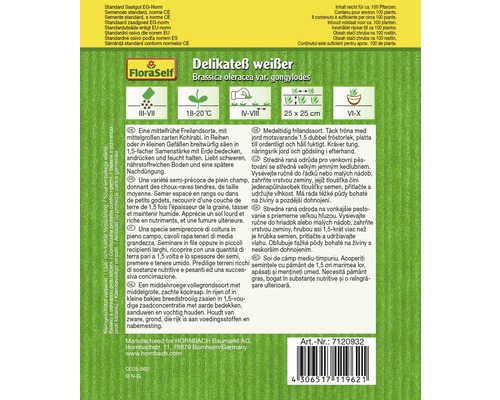 Samentüte Delikateß weißer Kohlrabi von FloraSelf