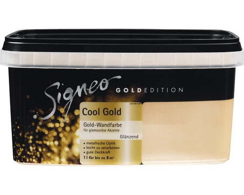 Wandfarbe SIGNEO Goldedition Cool Gold 1 l