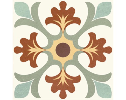 Dekorative Fliese mit floralem Muster