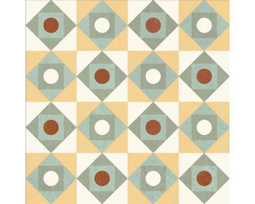 Quadratische Fliese mit geometrischem Muster