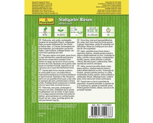 Samenpackung Stuttgarter Riesen, Allium cepa