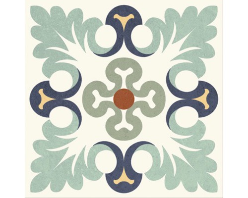 Dekorfliese mit floralem Muster