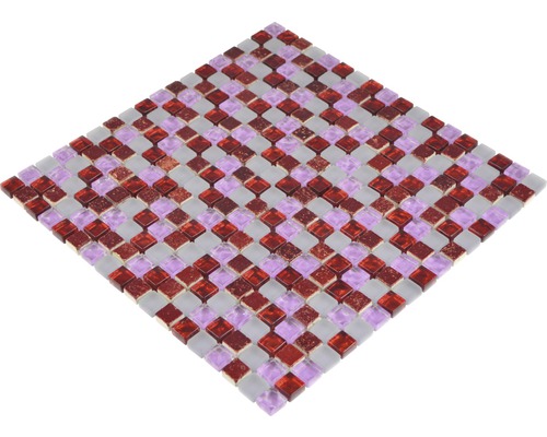 Mosaikfliese aus Glas mit quadratischen Steinen