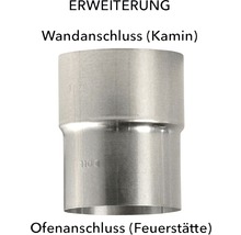 Ofenrohr-Erweiterung Bertrams Ø 130-150 mm feueraluminiert silber-thumb-2