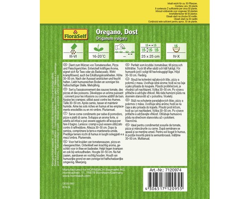 FloraSelf Oregano Dost Samenpackung