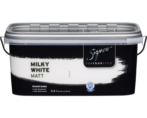 Wandfarbe SIGNEO Milky White 2,5 l