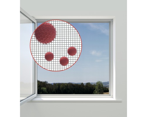 Pollenschutz Windhager ohne Bohren anthrazit 120x150 cm | HORNBACH