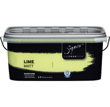 Signeo Wandfarbe, 2.5 Liter Eimer, Farbton Lime Matt