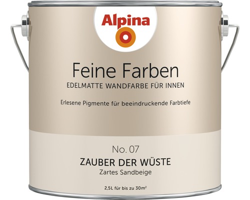 Alpina Feine Farben konservierungsmittelfrei Zauber der Wüste 2,5 L Alpina Feine Farben Innenwandfarbe Zauber der Wüste, 2,5 Liter Dose