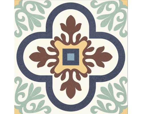 Dekorfliese mit floralem Muster